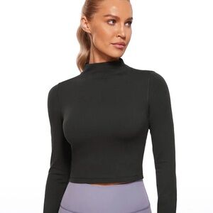 CRZ YOGA Butterluxe Mockneck Long Sleeve Workout Top
